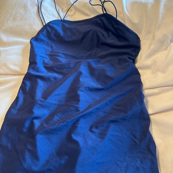 Kiki Strappy Mini Dress in Blue superdown - Picture 6 of 6